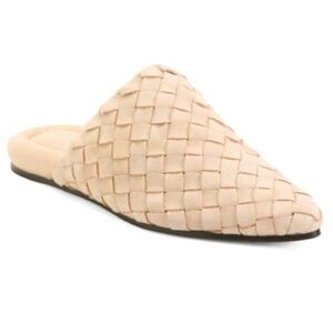 Rag & Bone Lewis Slides Suede Woven Women’s Shoes Mules Pointed Toes Leather 9.5